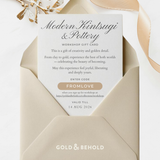 [Gift Card] Modern Kintsugi and Pottery Handbuilding