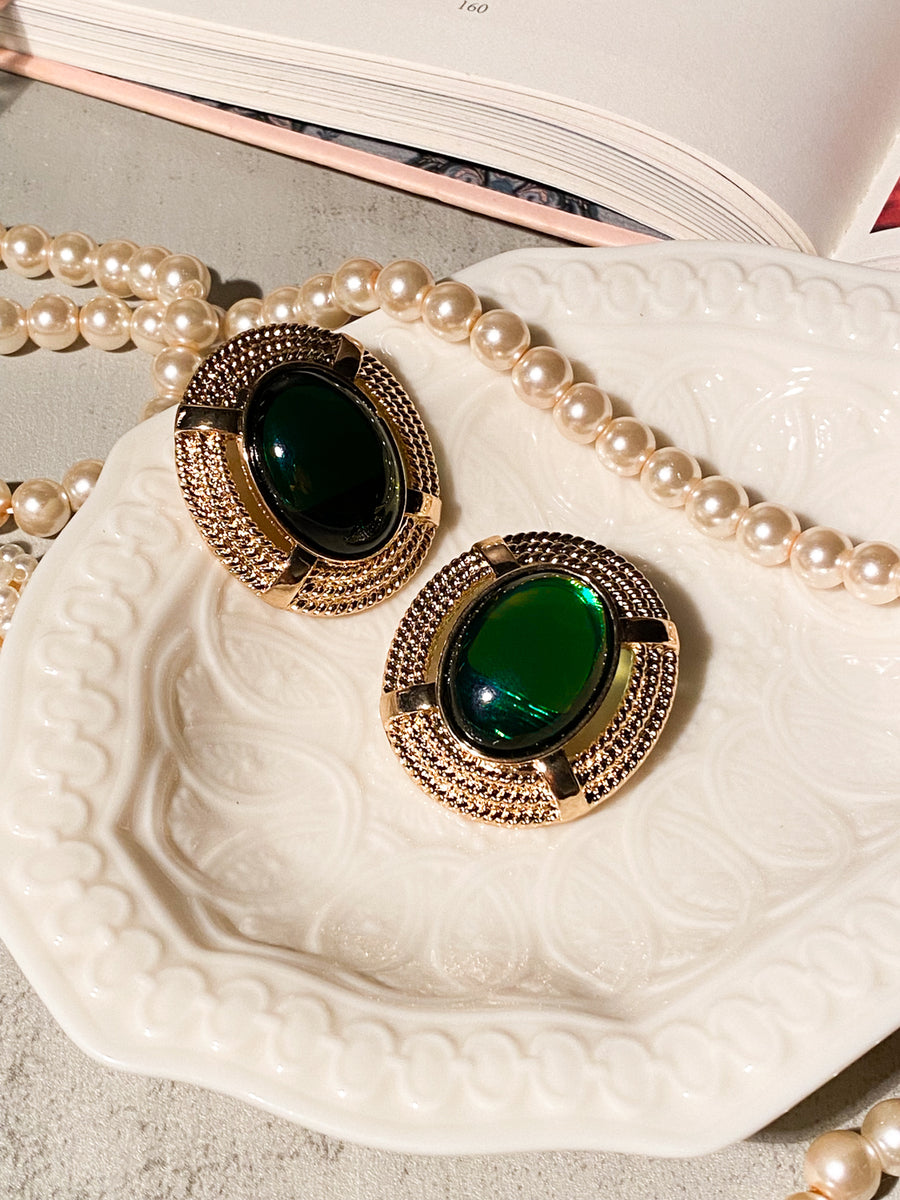 Maëlys Earrings in Emerald