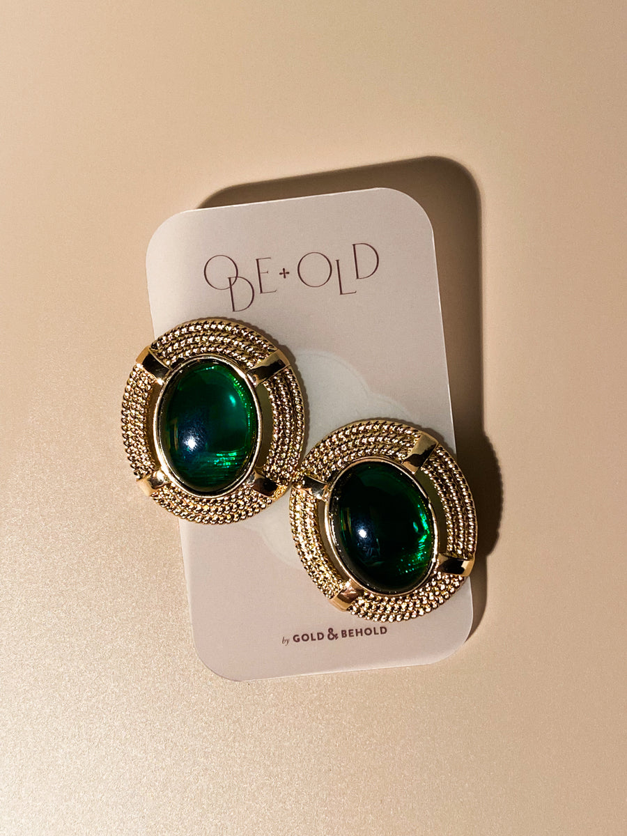 Maëlys Earrings in Emerald